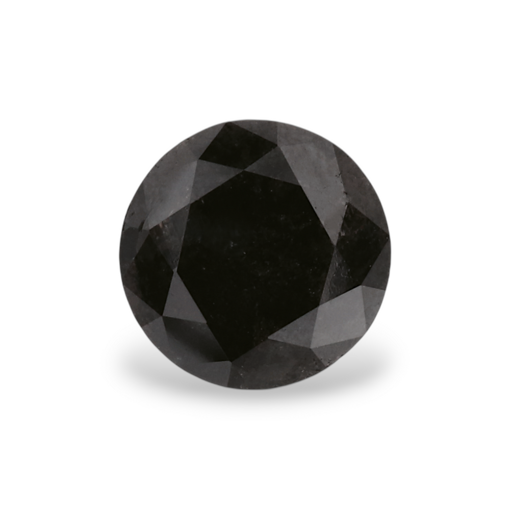GIA 1.08 Carat Natural Fancy Black Round Diamond SE-6597GN