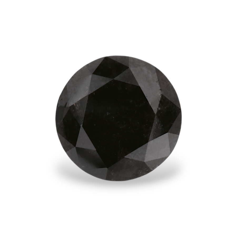 GIA 1.08 Carat Natural Fancy Black Round Diamond SE-6597GN