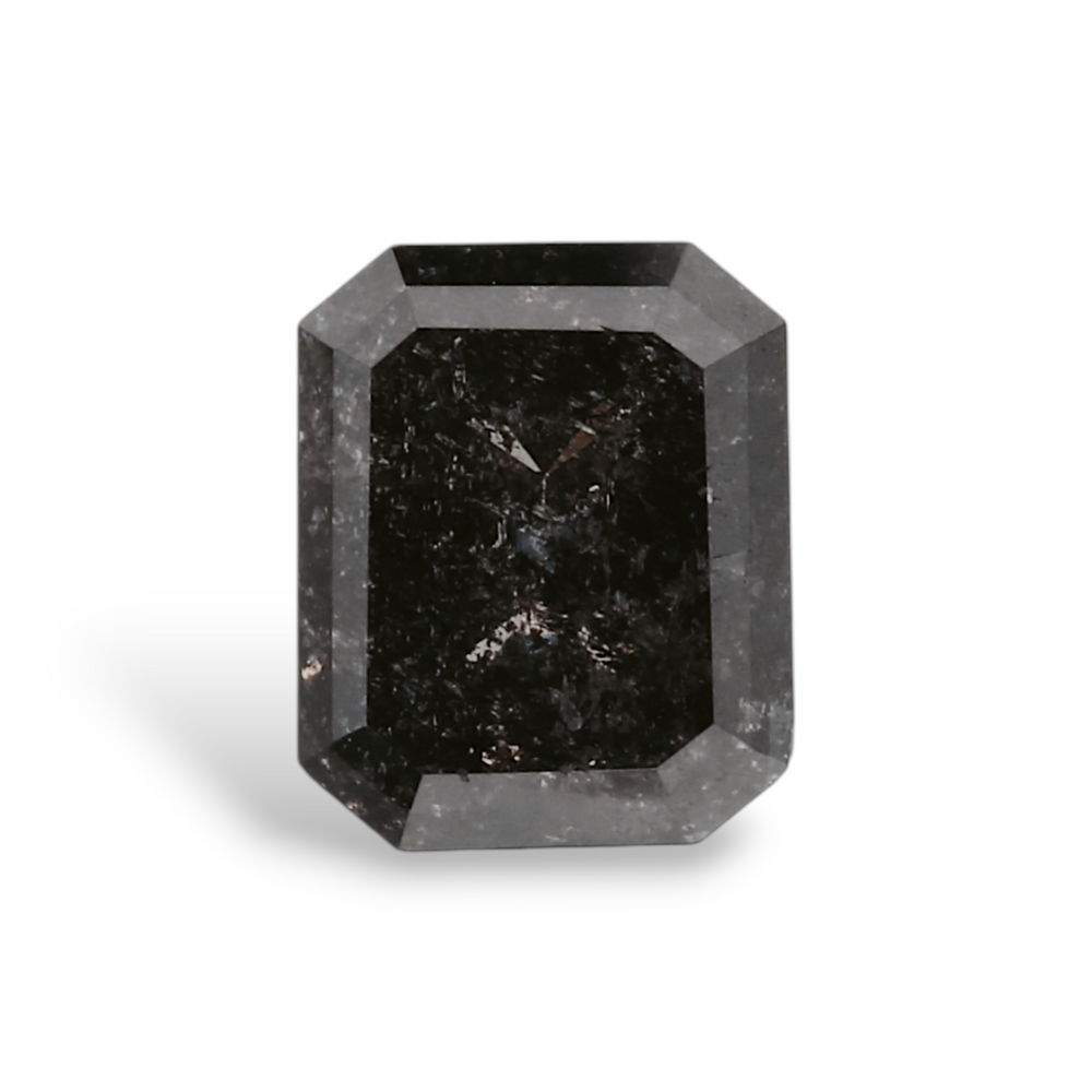 GIA 0.71 Carat Natural Fancy Black Emerald Diamond SE-6609GN