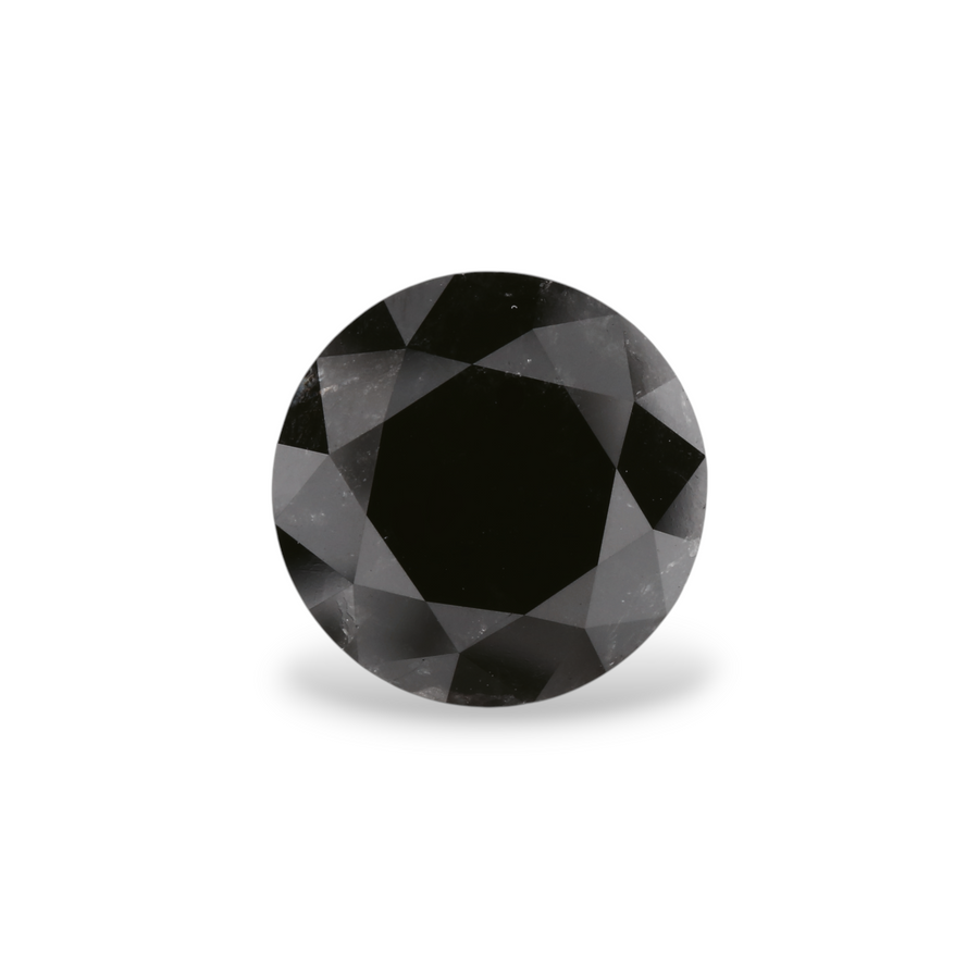 GIA 4.56 Carat Natural Fancy Black Round Diamond SE-6610GN