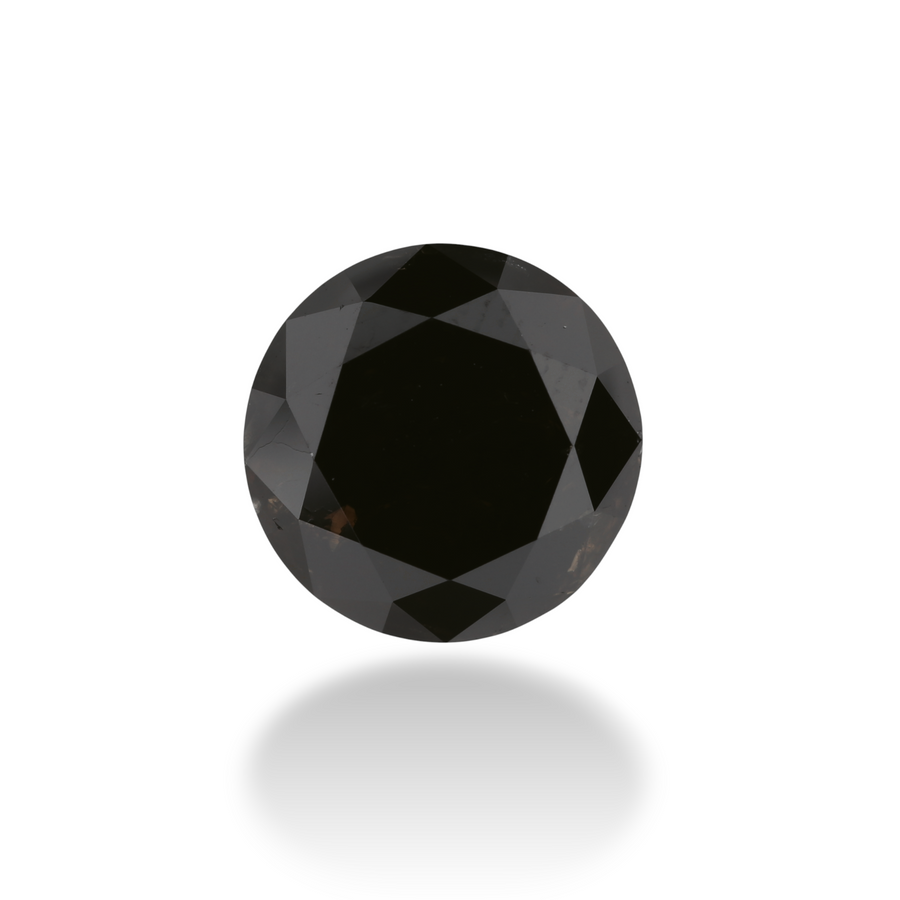 GIA 2.79 Carat Natural Fancy Black Round Diamond SE-6612GN