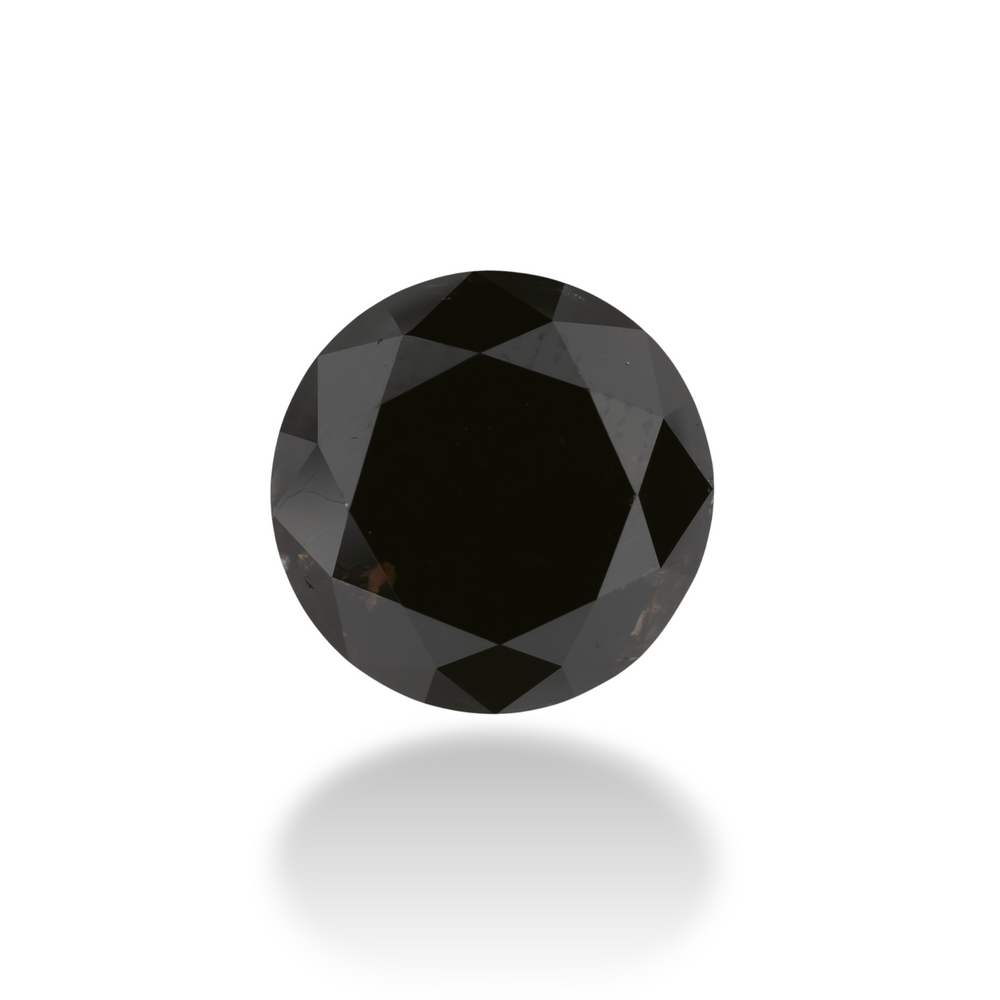 GIA 2.79 Carat Natural Fancy Black Round Diamond SE-6612GN