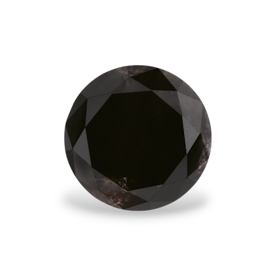 GIA 1.14 Carat Natural Fancy Black Round Diamond SE-6619GN