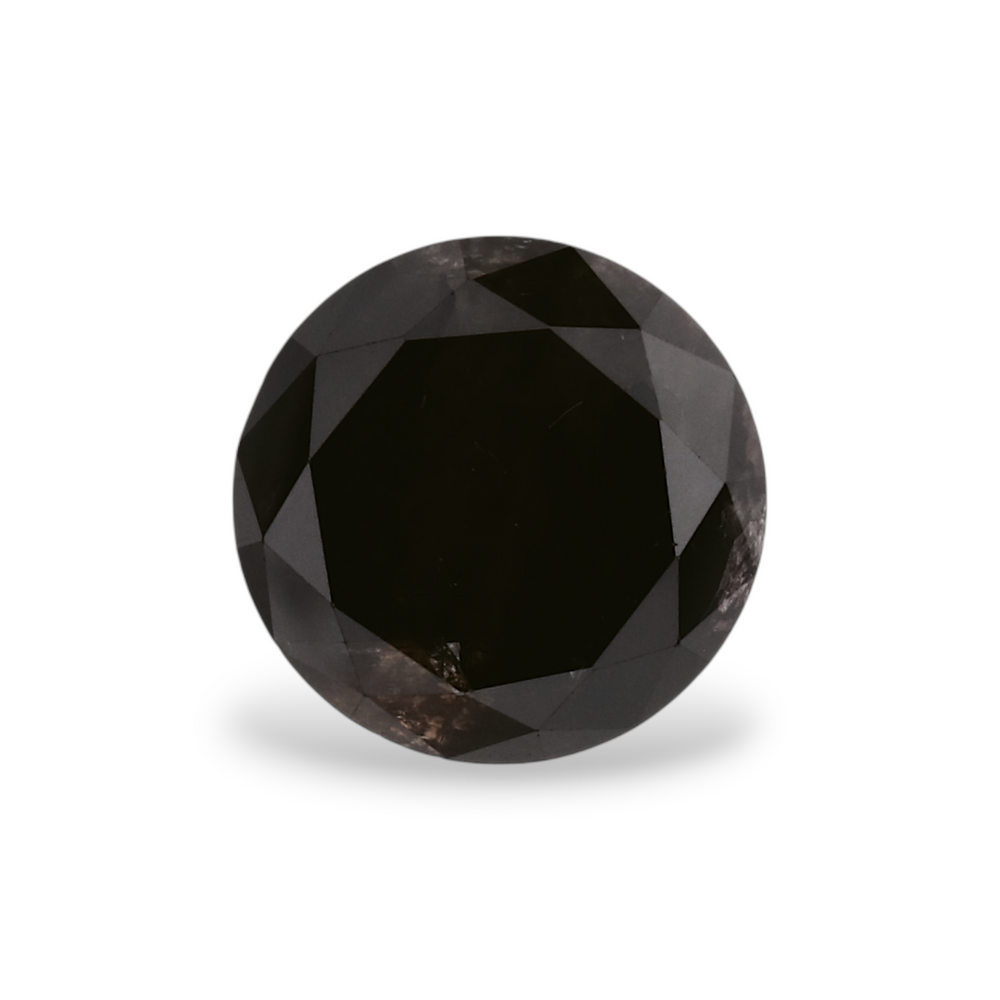 GIA 1.14 Carat Natural Fancy Black Round Diamond SE-6619GN