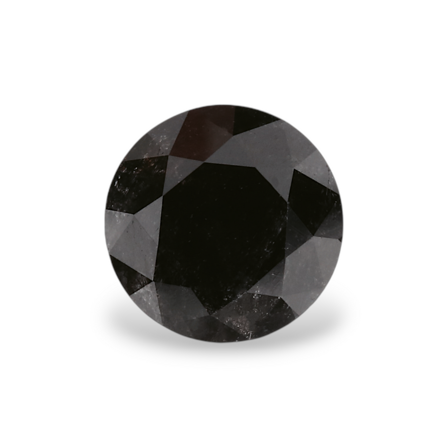 GIA 1.09 Carat Natural Fancy Black Round Diamond SE-6621GN