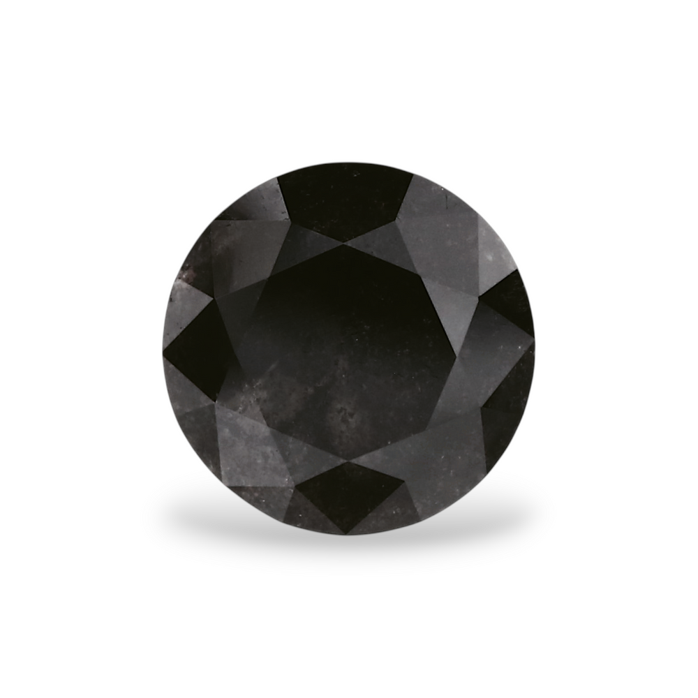 GIA 1.19 Carat Natural Fancy Black Round Diamond SE-6623GN