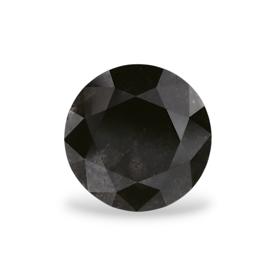 GIA 1.19 Carat Natural Fancy Black Round Diamond SE-6623GN