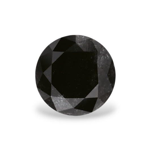 GIA 1.14 Carat Natural Fancy Black Round Diamond SE-6625GN
