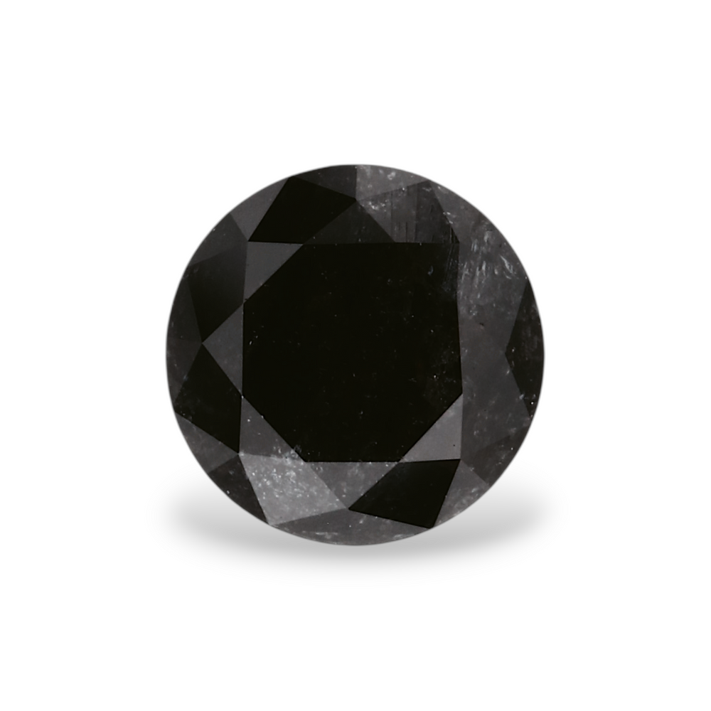 GIA 1.14 Carat Natural Fancy Black Round Diamond SE-6625GN