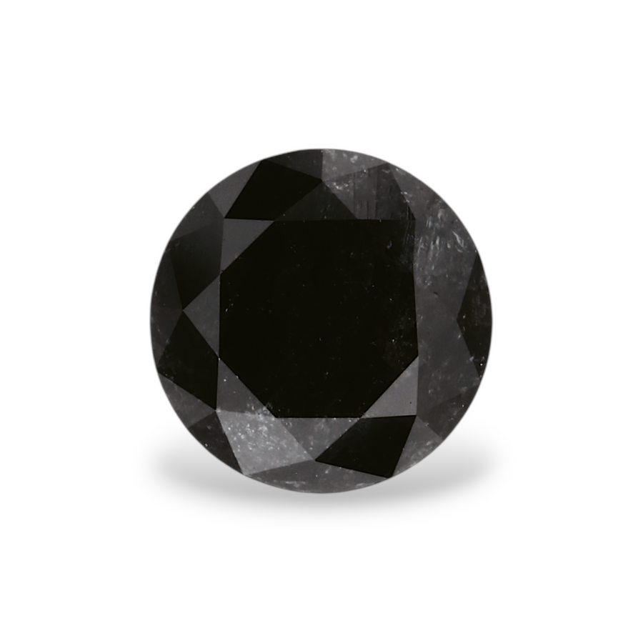 GIA 1.14 Carat Natural Fancy Black Round Diamond SE-6625GN