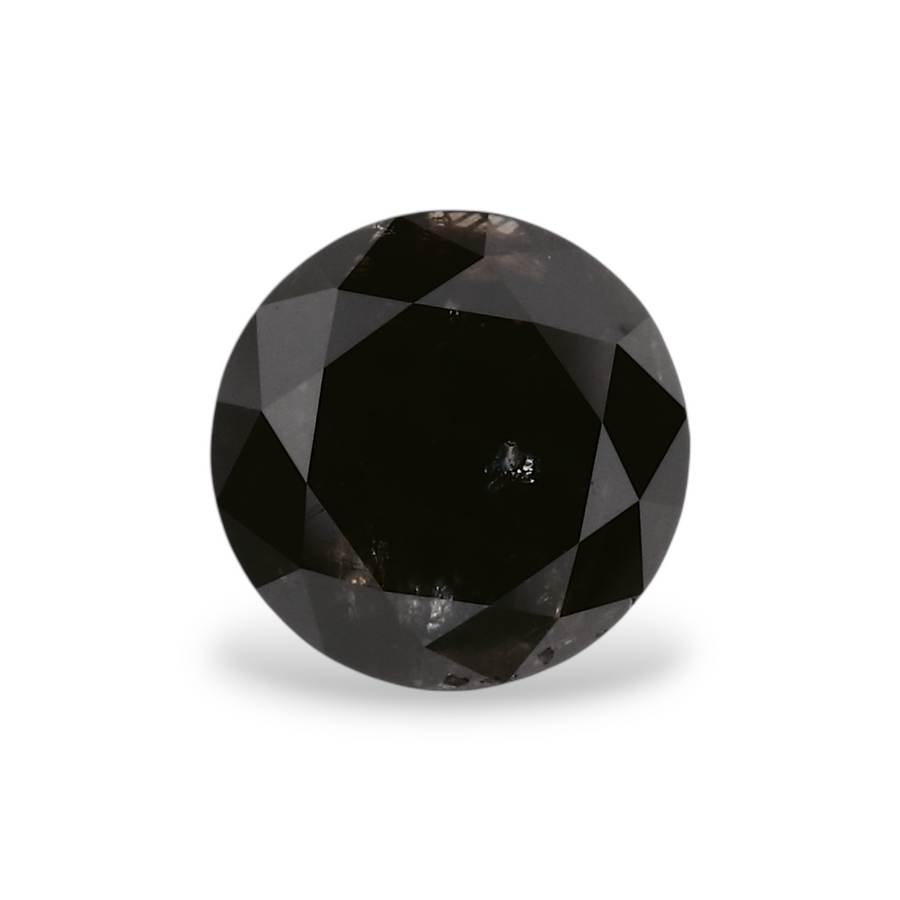 GIA 1.14 Carat Natural Fancy Black Round Diamond SE-6627GN