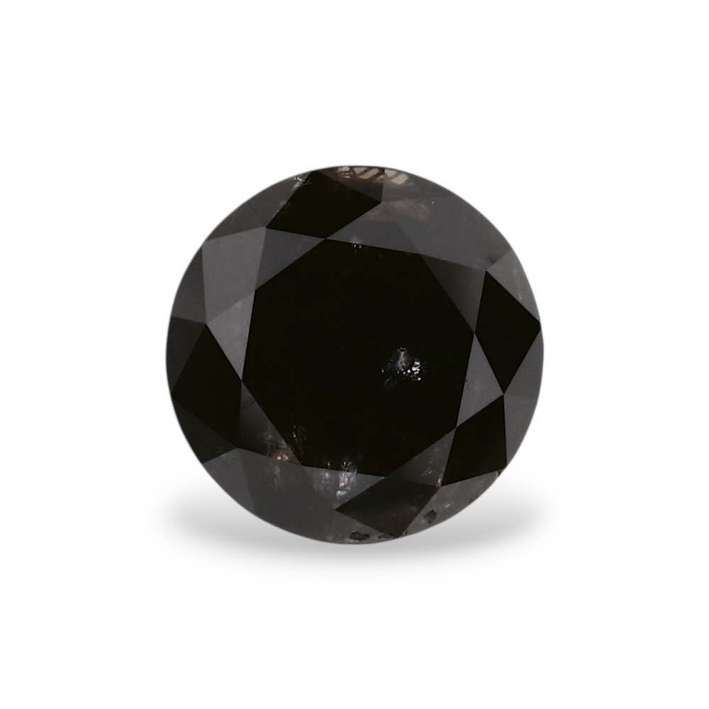 GIA 1.14 Carat Natural Fancy Black Round Diamond SE-6627GN
