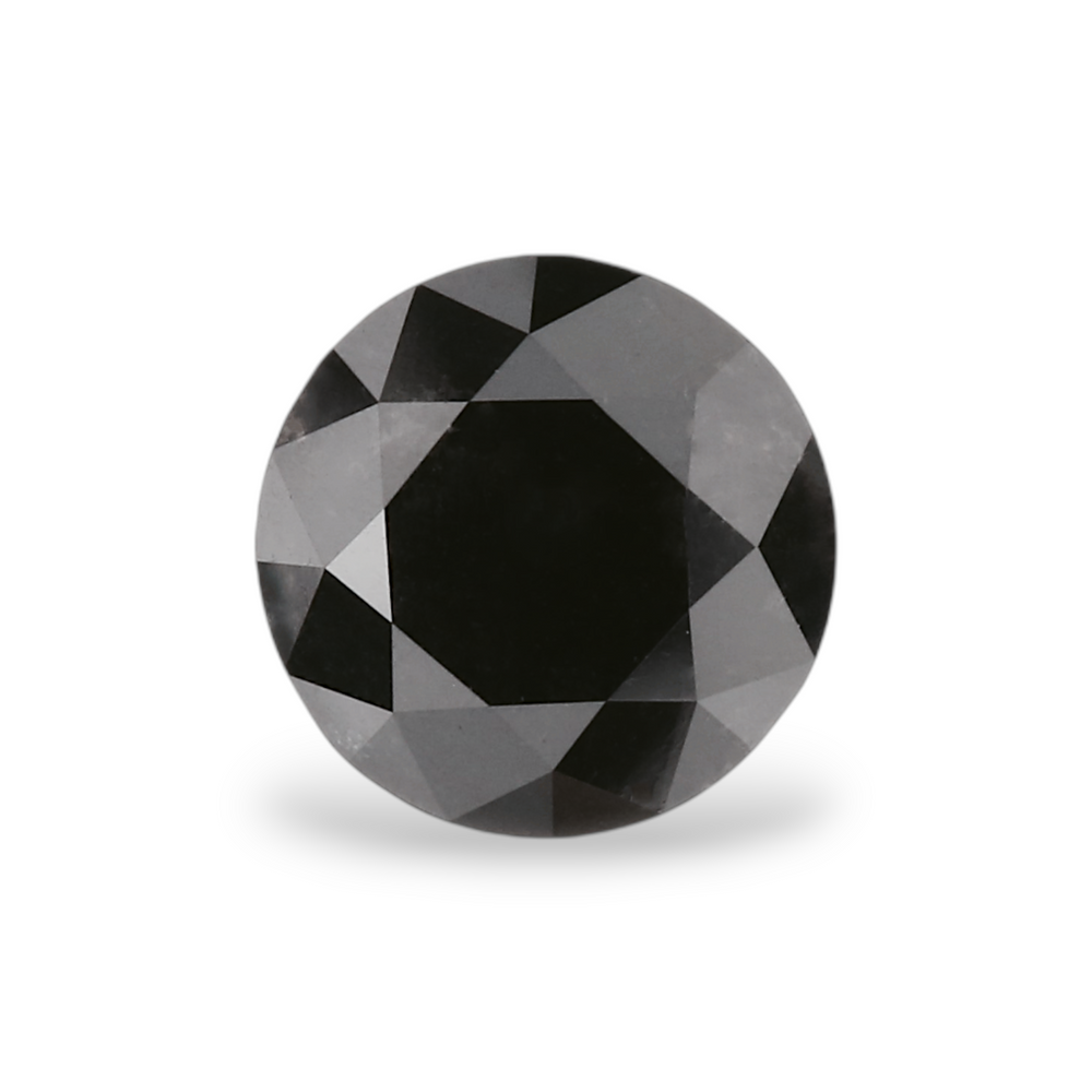 GIA 0.95 Carat Natural Fancy Black Round Diamond SE-6633GN