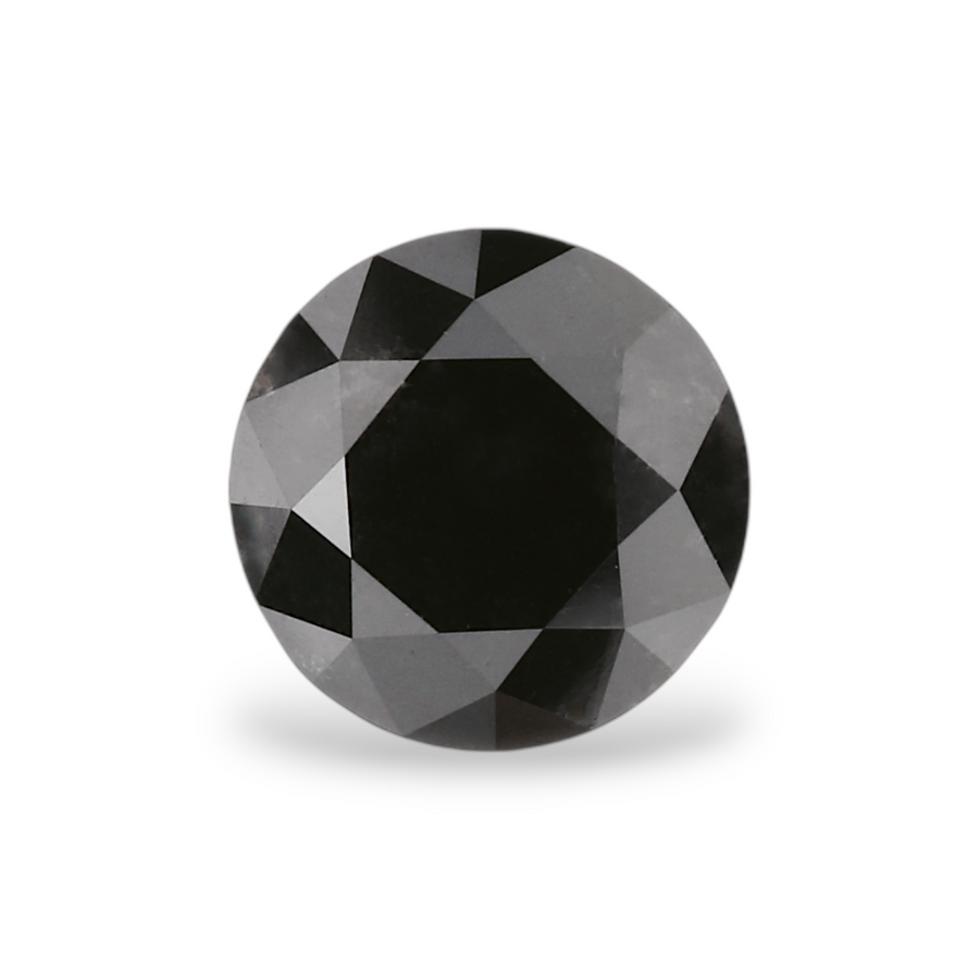 GIA 0.95 Carat Natural Fancy Black Round Diamond SE-6633GN