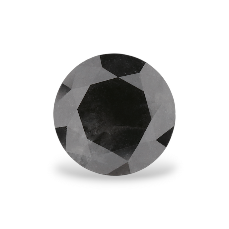 GIA 1.00 Carat Natural Fancy Black Round Diamond SE-6635GN