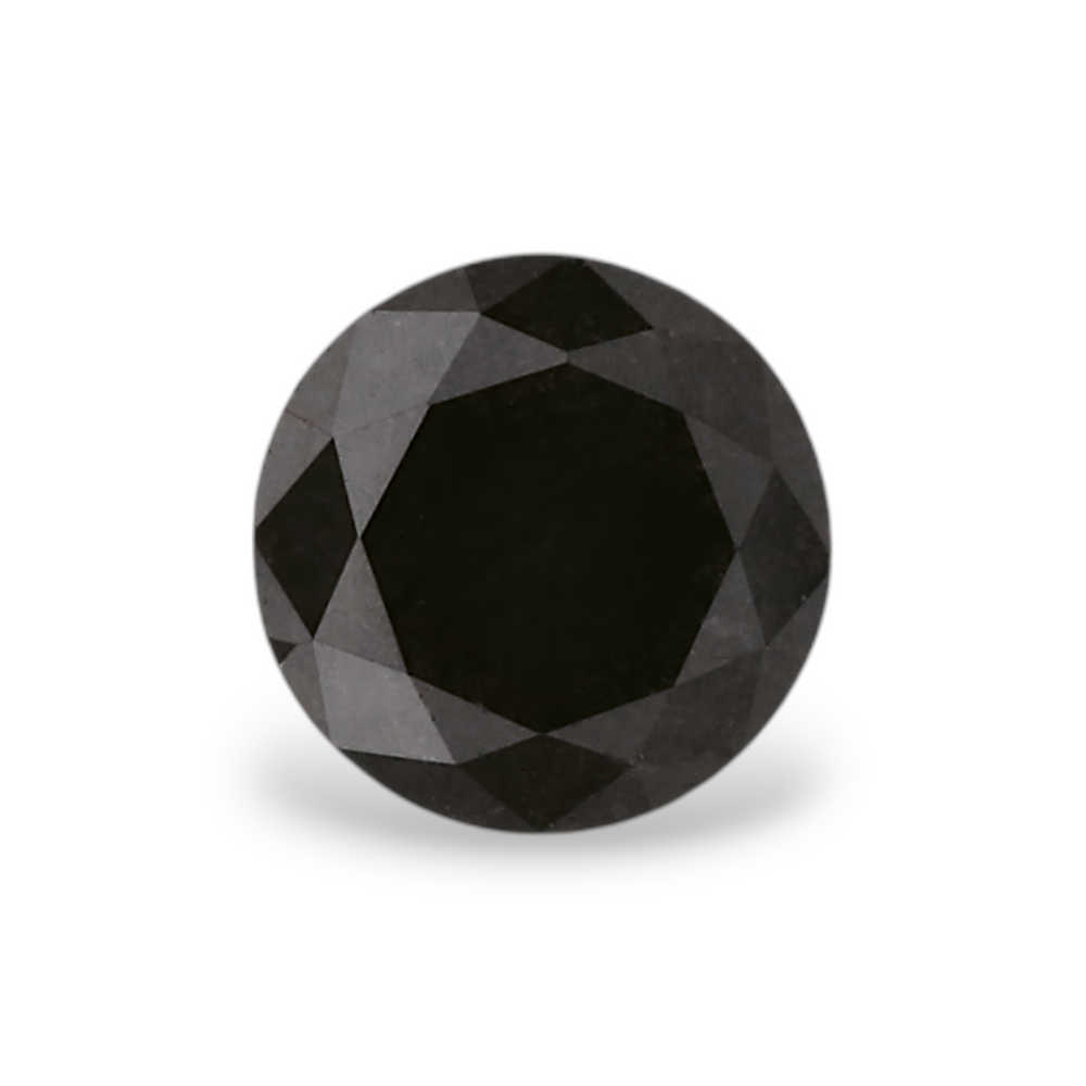 GIA 0.45 Carat Natural Fancy Black Round Diamond SE-6645GN