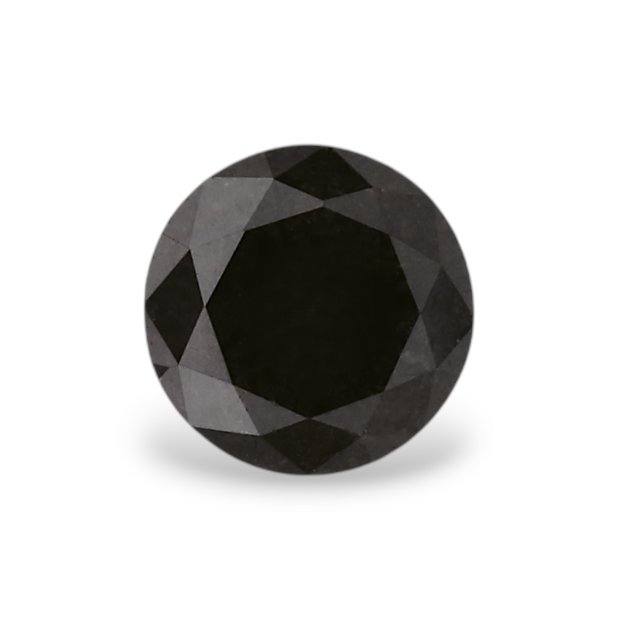 GIA 0.45 Carat Natural Fancy Black Round Diamond SE-6645GN