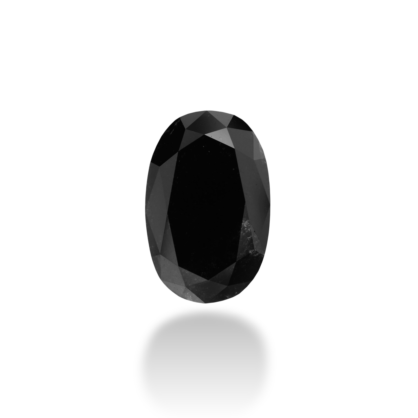 GIA 3.55 Carat Natural Fancy Black Oval Diamond SE-6651GN