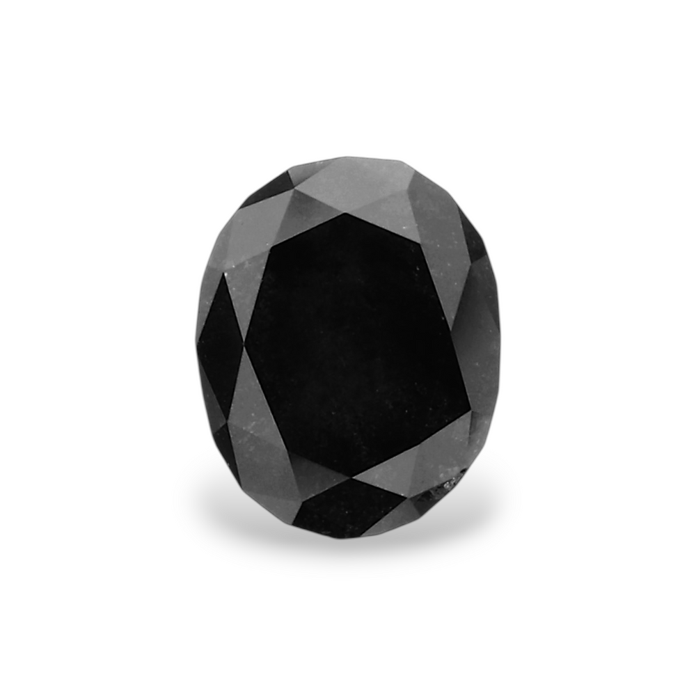 GIA 0.57 Carat Natural Fancy Black Oval Diamond SE-6660GN
