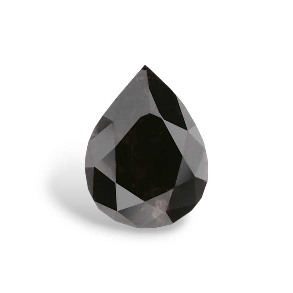 GIA 0.90 Carat Natural Fancy Black Pear Diamond SE-6667GN