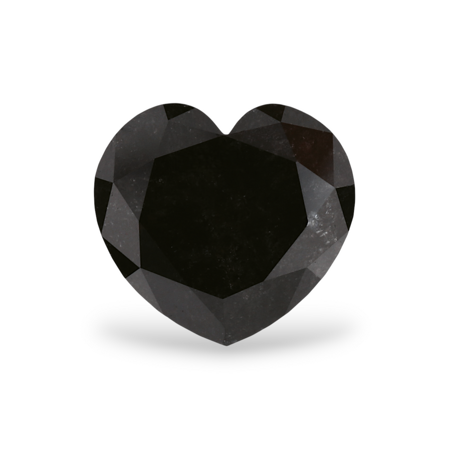 GIA 1.83 Carat Natural Fancy Black Heart Diamond SE-6671GN