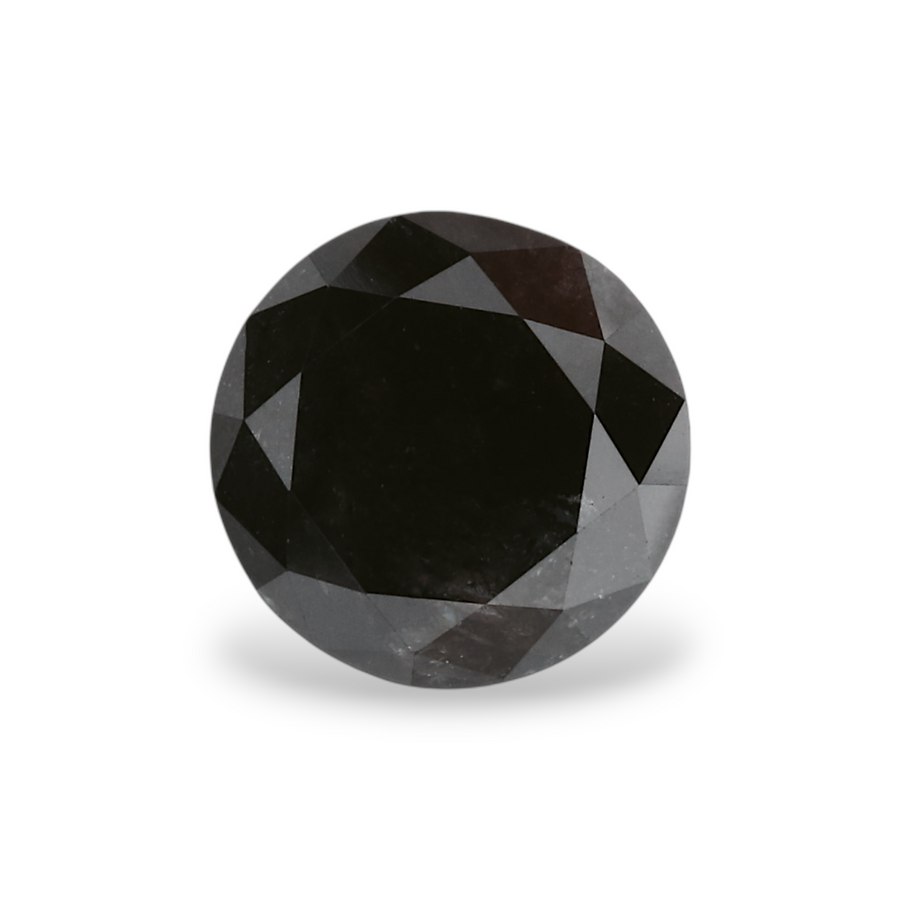 GIA 1.35 Carat Natural Fancy Black Round Diamond SE-6693GN