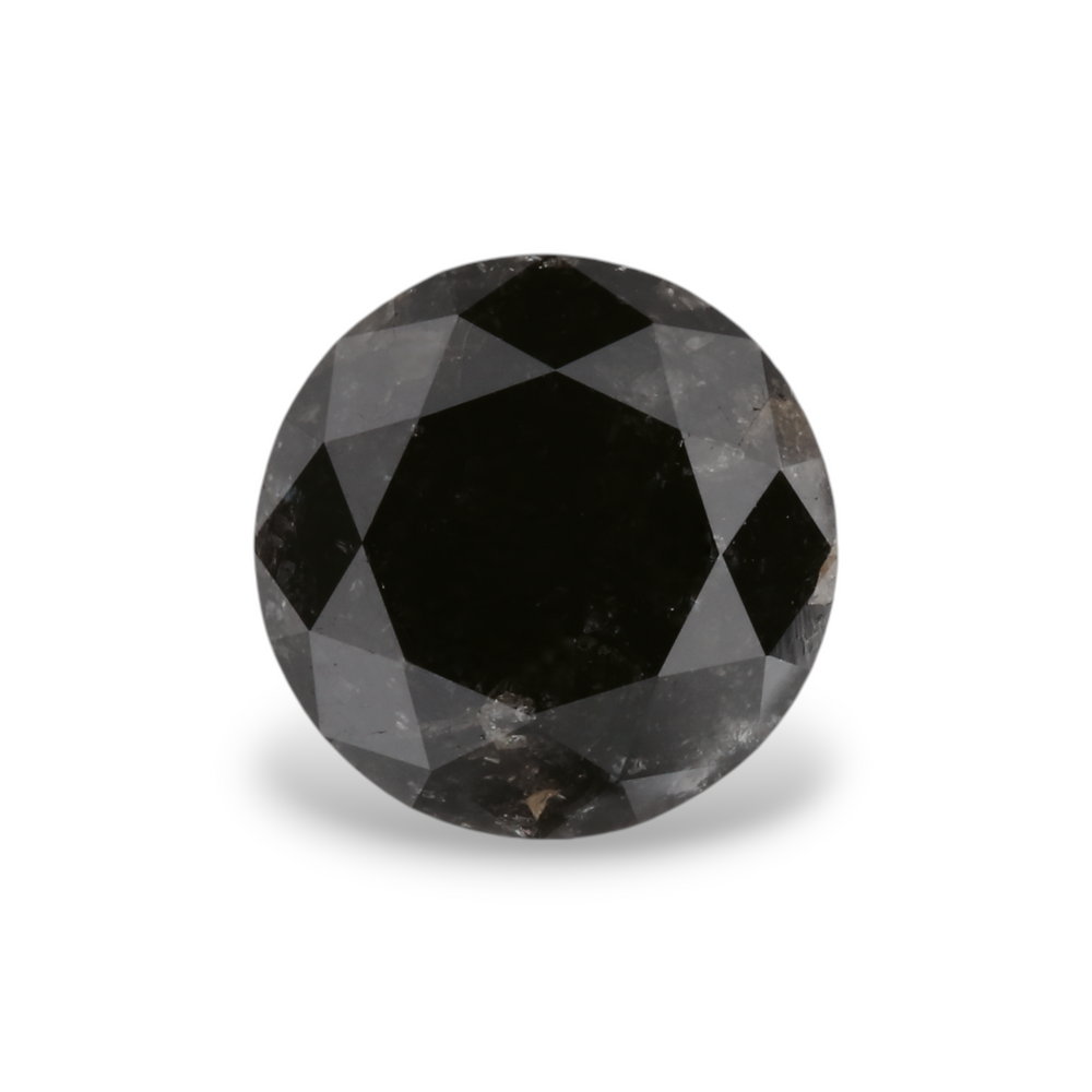 GIA 2.48 Carat Natural Fancy Black Round Diamond SE-6694GN
