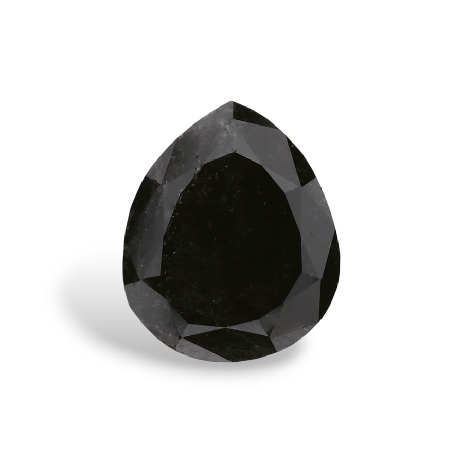 GIA 1.17 Carat Natural Fancy Black Pear Diamond SE-6708GN