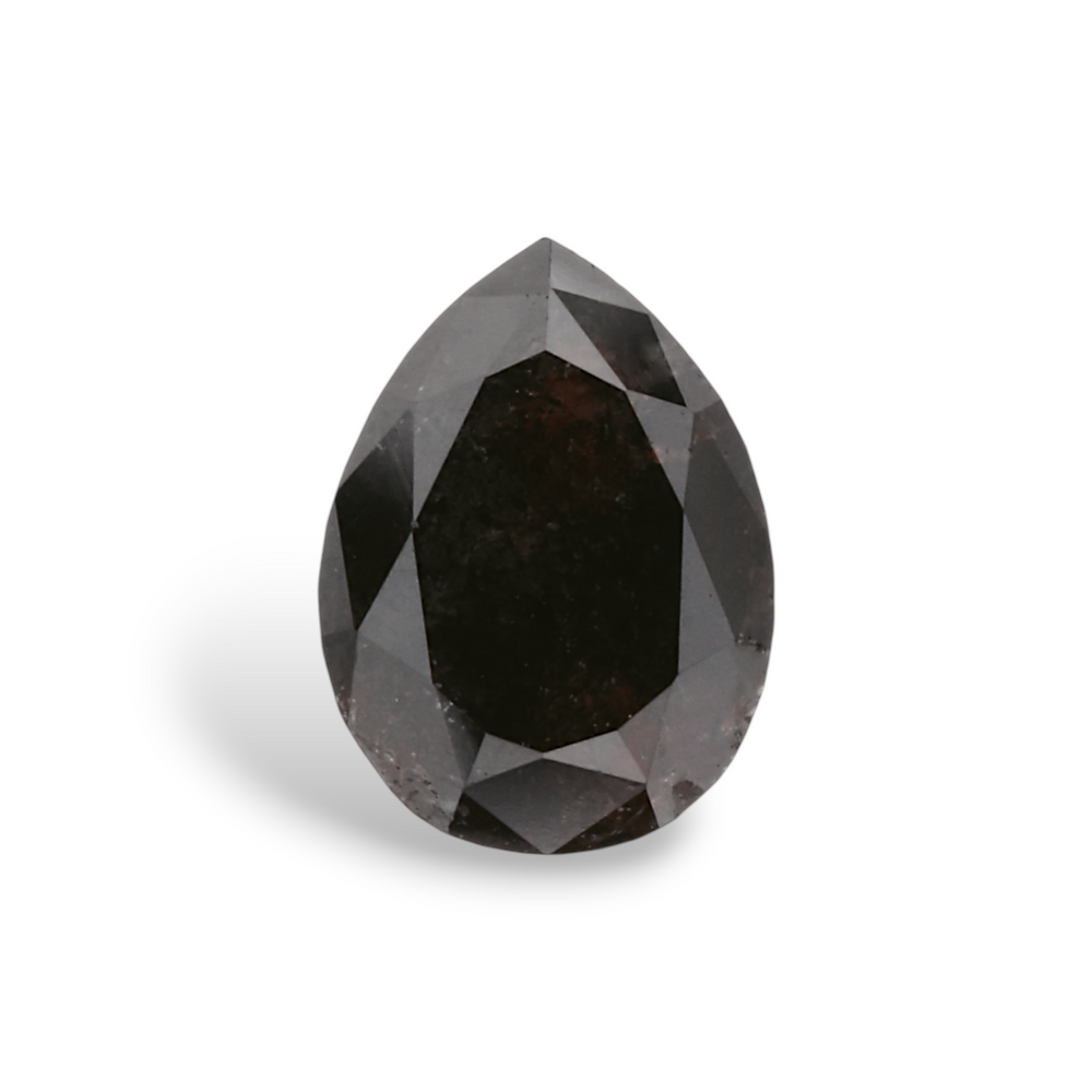 GIA 0.97 Carat Natural Fancy Black Pear Diamond SE-6711GN
