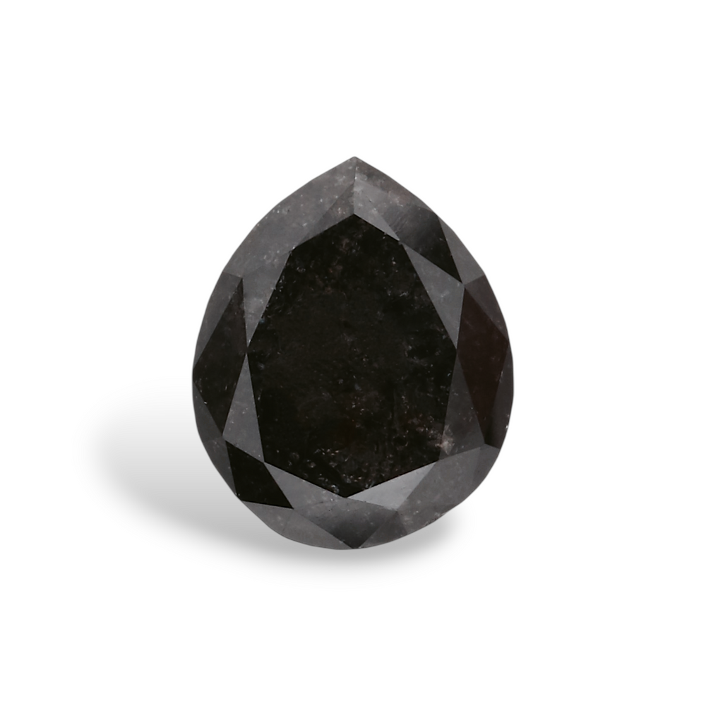GIA 1.24 Carat Natural Fancy Black Pear Diamond SE-6712GN