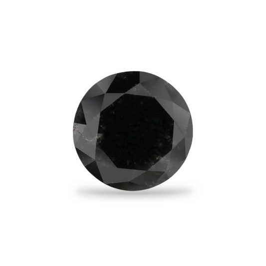 GIA 2.89 Carat Natural Fancy Black Round Diamond SE-6732GN