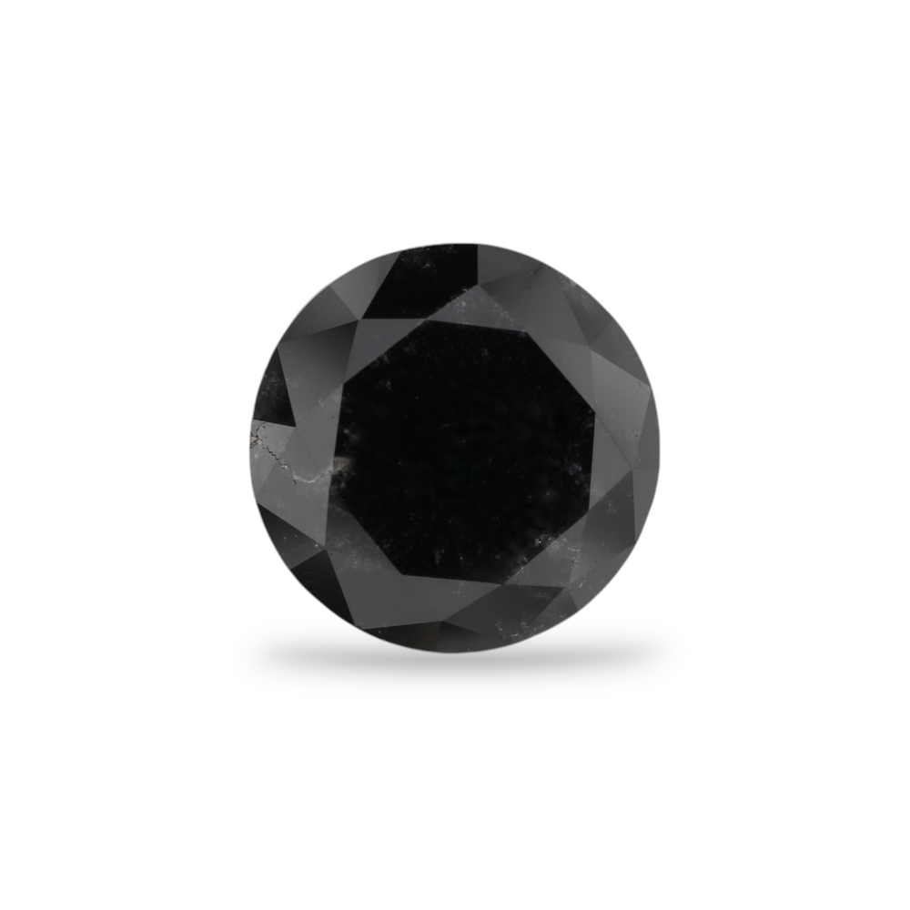 GIA 2.89 Carat Natural Fancy Black Round Diamond SE-6732GN