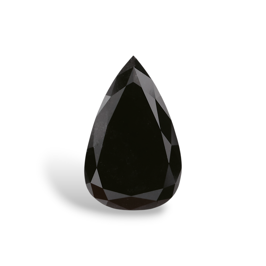 GIA 1.14 Carat Natural Fancy Black Pear Diamond SE-6735GN