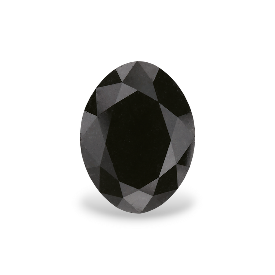 GIA 1.67 Carat Natural Fancy Black Oval Diamond SE-6738GN