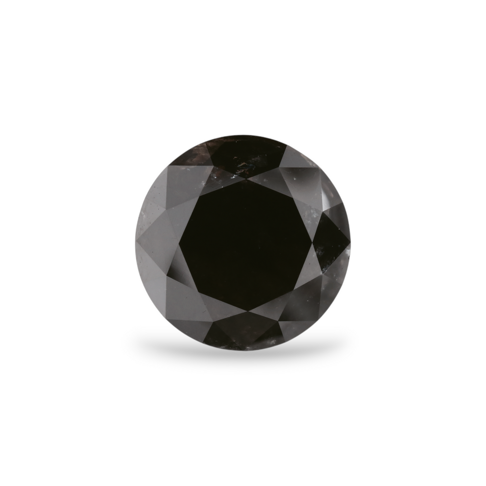 GIA 5.41 Carat Natural Fancy Black Round Diamond SE-6747GN