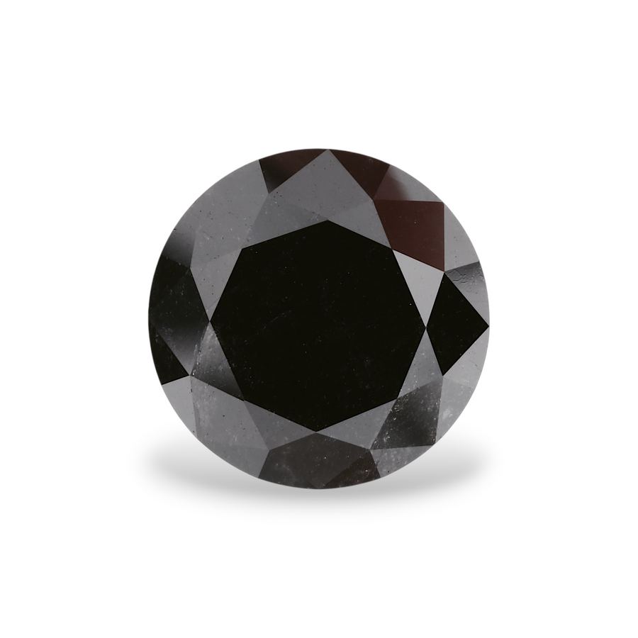 GIA 6.01 Carat Natural Fancy Black Round Diamond SE-6748GN