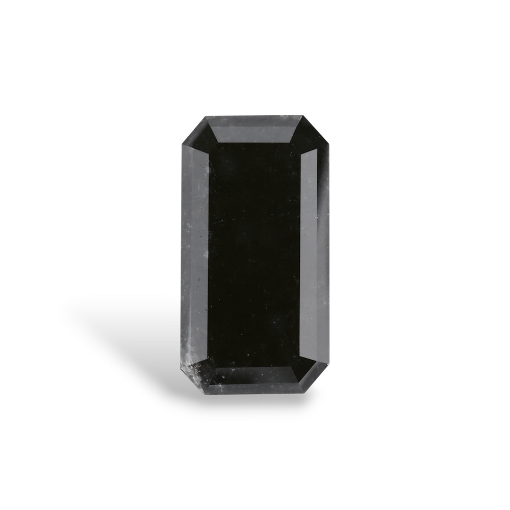 GIA 4.44 Carat Natural Fancy Black Emerald Diamond SE-6753GN