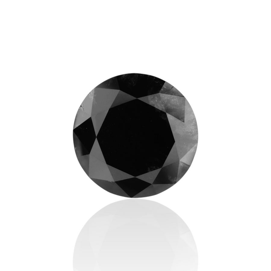 GIA 4.47 Carat Natural Fancy Black Round Diamond SE-6754GN