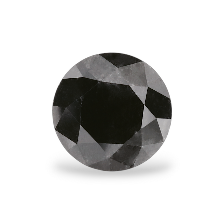 GIA 0.99 Carat Natural Fancy Black Round Diamond SE-6776GN