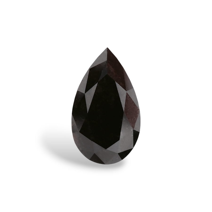 GIA 0.64 Carat Natural Fancy Black Pear Diamond SE-6811GN