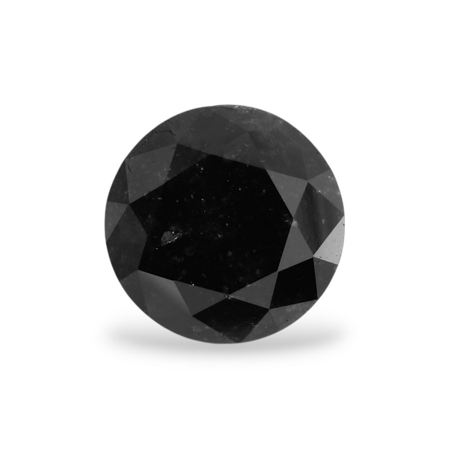 GIA 1.41 Carat Natural Fancy Black Round Diamond SE-6822GN