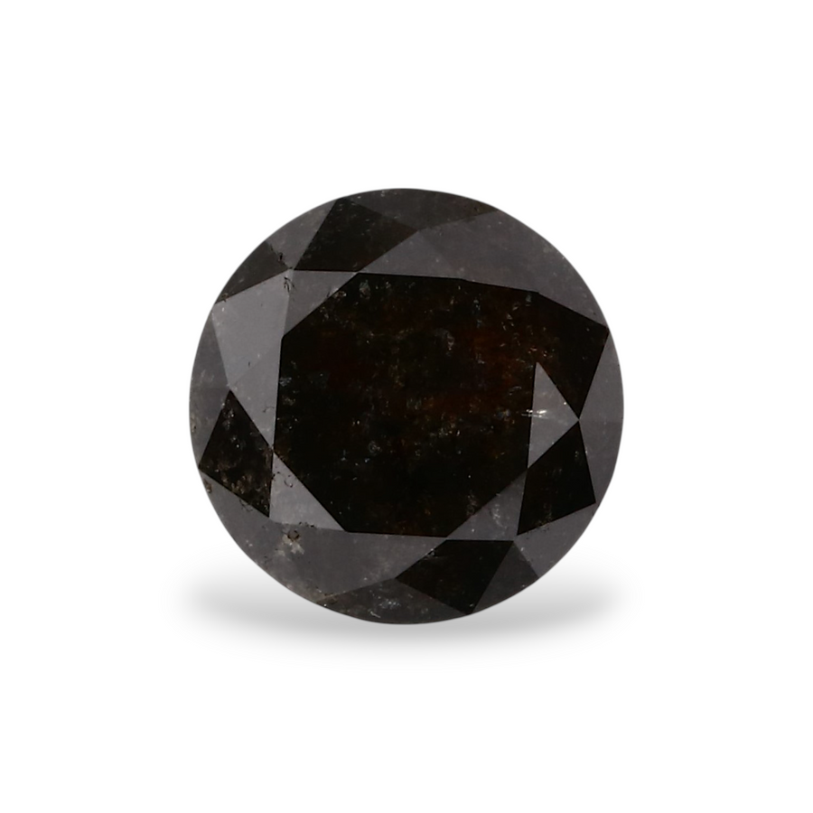 GIA 1.14 Carat Natural Fancy Black Round Diamond SE-6824GN