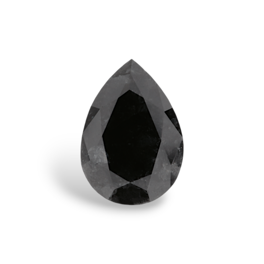 GIA 1.01 Carat Natural Fancy Black Pear Diamond SE-6867GN