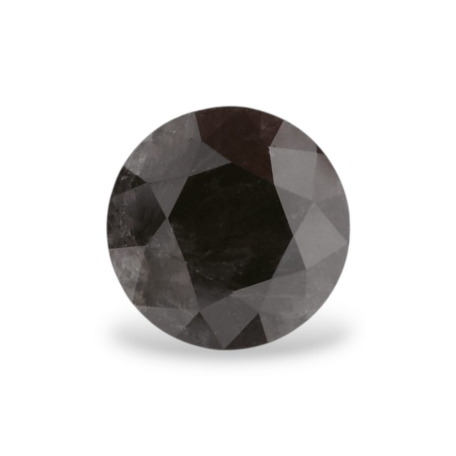 GIA 1.02 Carat Natural Fancy Black Round Diamond SE-6870GN