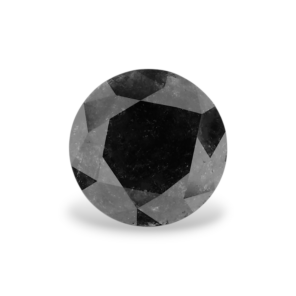 GIA 2.19 Carat Natural Fancy Black Round Diamond SE-6871GN