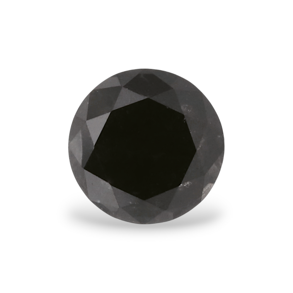 GIA 0.46 Carat Natural Fancy Black Round Diamond SE-6891GN