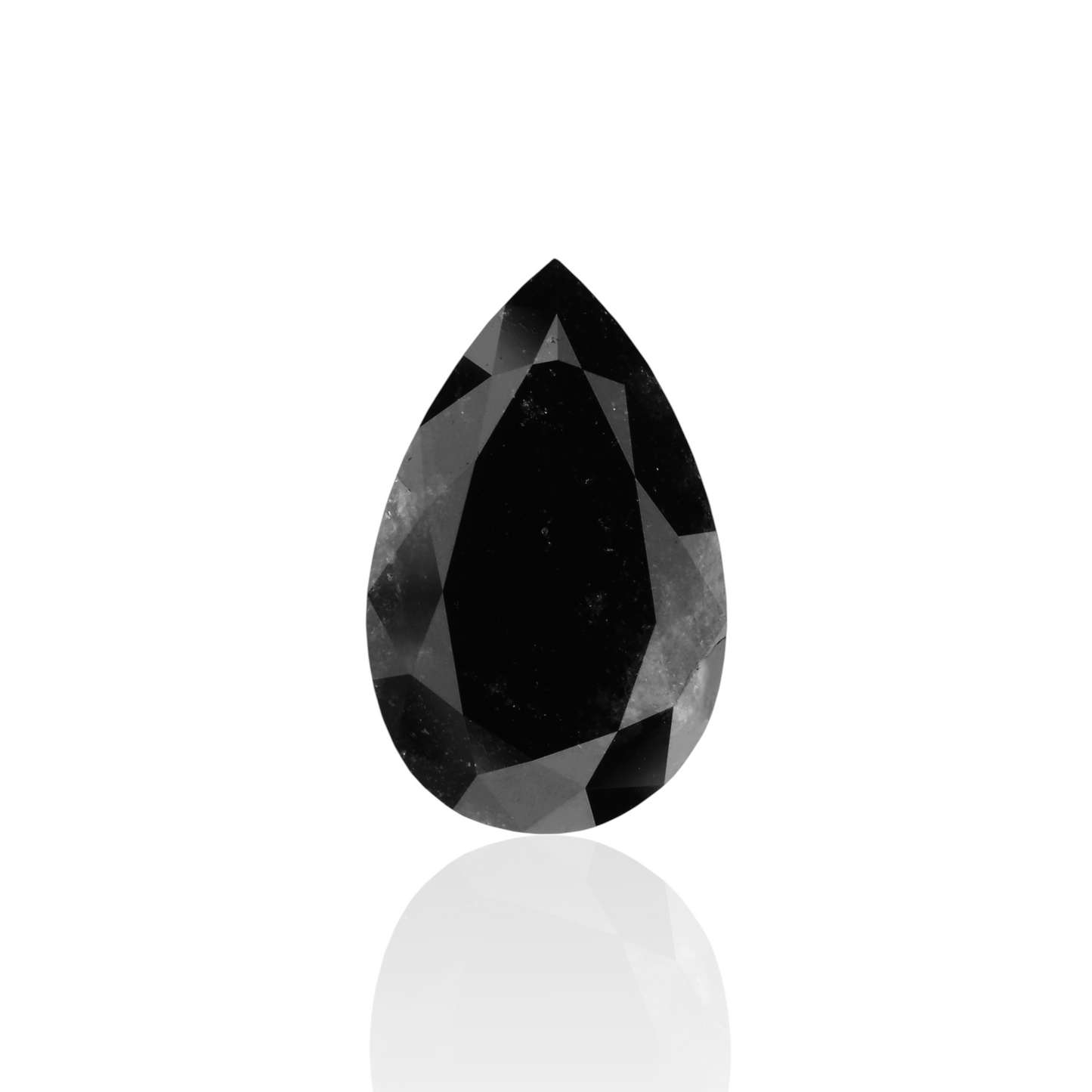 GIA 3.60 Carat Natural Fancy Black Pear Diamond SE-6944GN