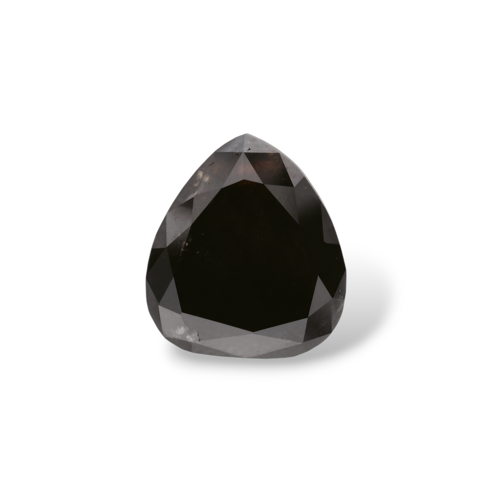 GIA 4.40 Carat Natural Fancy Black Pear Diamond SE-6949GN