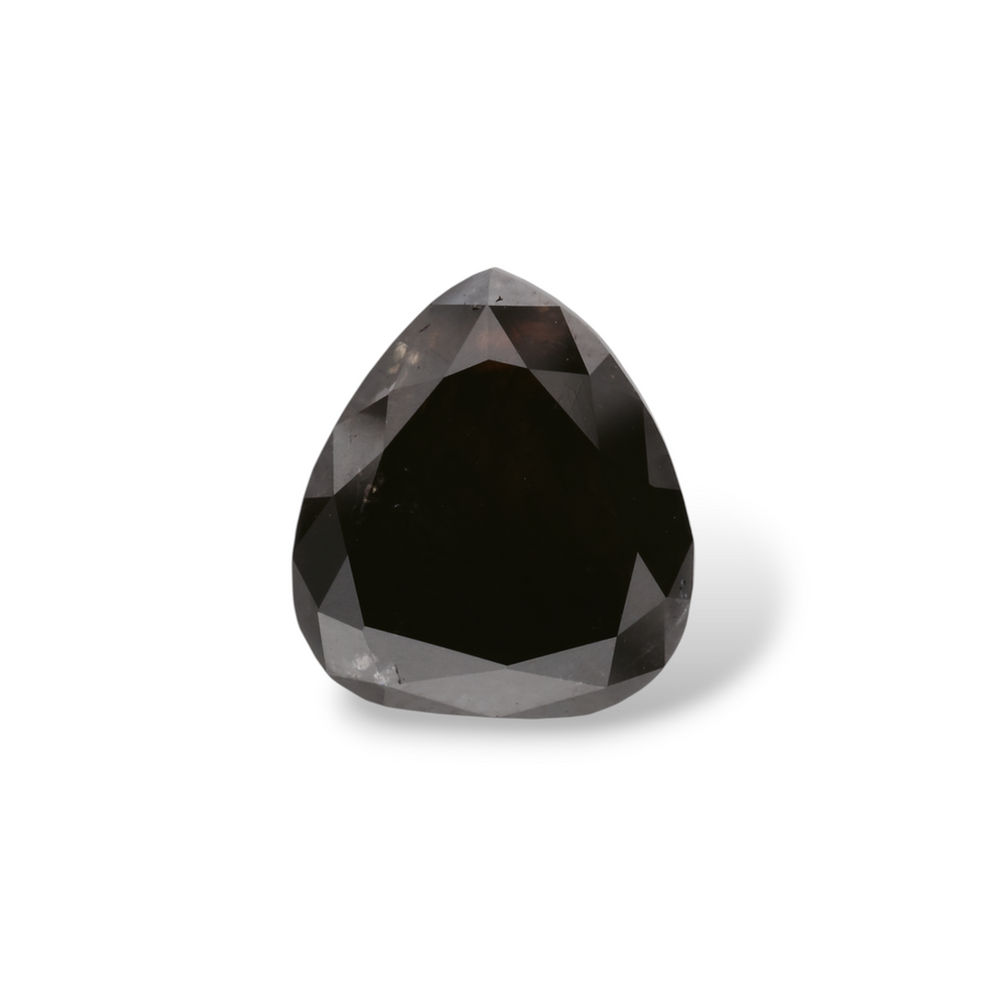 GIA 4.40 Carat Natural Fancy Black Pear Diamond SE-6949GN