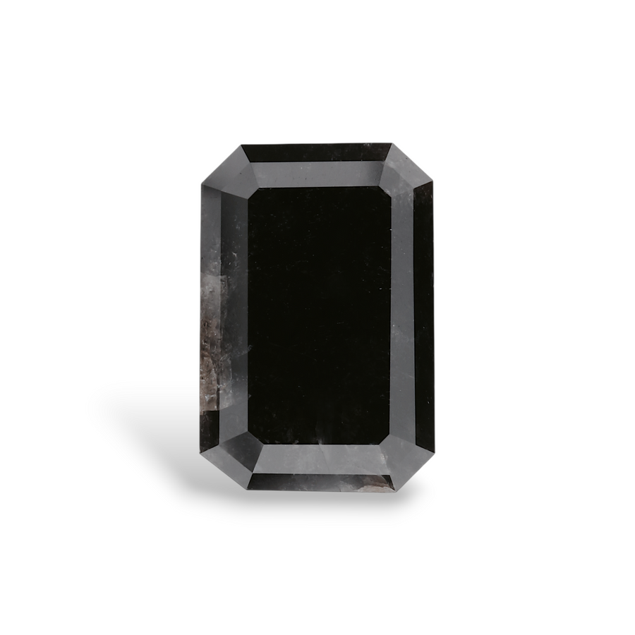GIA 5.03 Carat Natural Fancy Black Emerald Diamond SE-6950GN